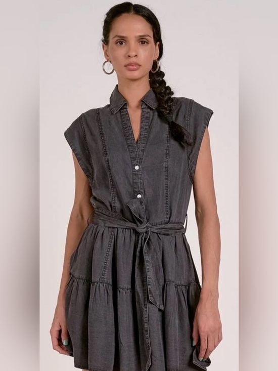 Elan Dresses & Skirts - Elan Julia Denim Dress, Grey, XS